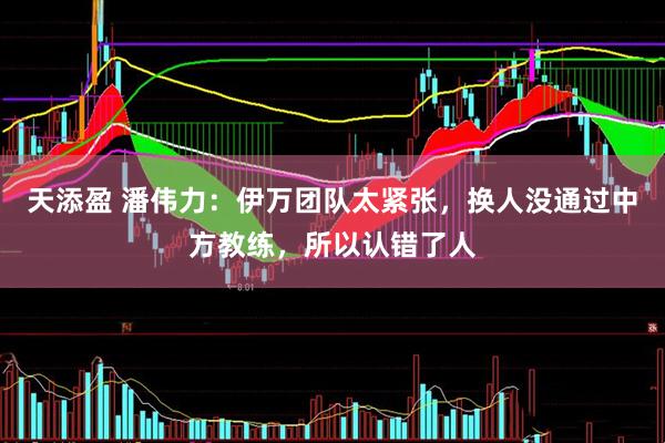 天添盈 潘伟力：伊万团队太紧张，换人没通过中方教练，所以认错了人