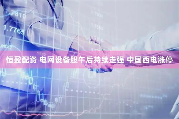 恒盈配资 电网设备股午后持续走强 中国西电涨停