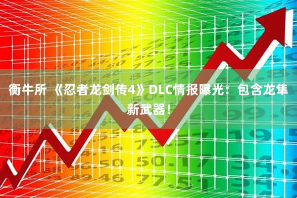 衡牛所 《忍者龙剑传4》DLC情报曝光：包含龙隼新武器！