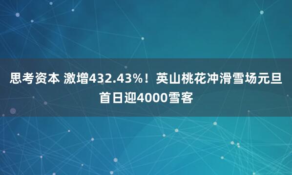 思考资本 激增432.43%!英山桃花冲滑雪场元旦首日迎4000雪客